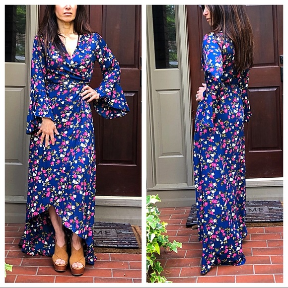 ♦️LAST ONE ♦️Boho gorgeous floral H/L wrap dress - Picture 3 of 8